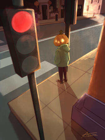 Street Full Illustration